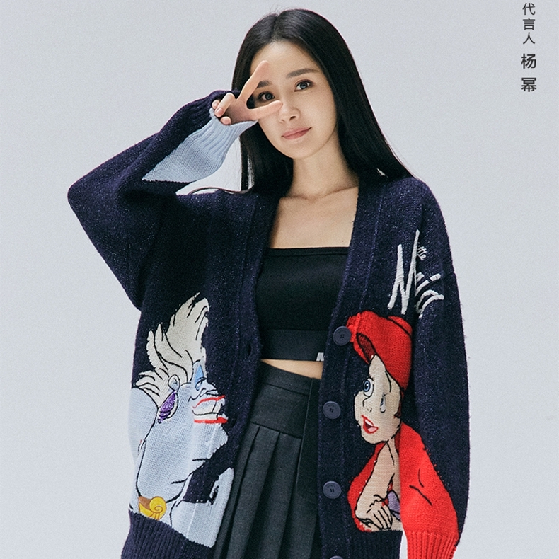 MO&Co. 摩安珂 女士小美人鱼图案毛衣 MBA3CART05