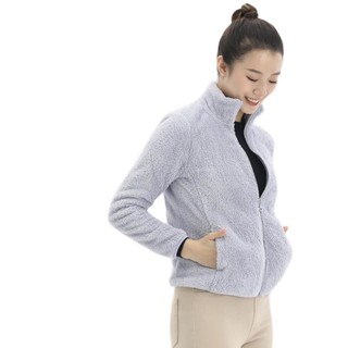 UNIQLO 优衣库 女士摇粒绒短外套 428330 浅蓝色 S