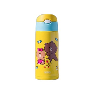 THERMOS 膳魔师 LINE FRIENDS系列 FFG-603WF LF003 儿童保温杯+吸管盖 600ml 黄色