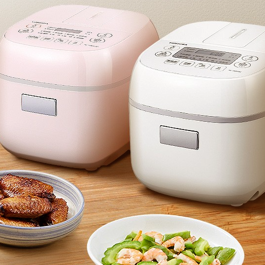 东芝 小小白 备长炭厚釜 不粘锅防溢 智能预约宝宝粥 RC-5MFMC 1.6L
