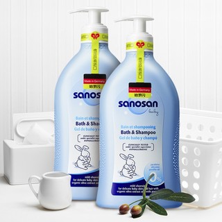 sanosan 哈罗闪 净护系列 婴儿二合一洗发沐浴露 500ml*2瓶