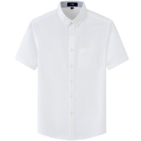FIRS 杉杉 男士短袖衬衫 FQC212NJFD01 白色 43