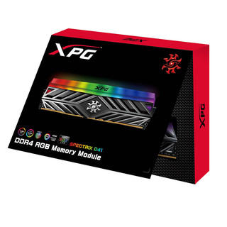 ADATA 威刚 DDR4 2666MHz RGB 台式机内存 灯条 黑色 8GB