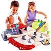Hape 儿童小火车轨道车积木拼装轨道套装男孩拼插玩具女孩玩具模型玩具 火车轨道小镇运输收纳E3764