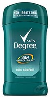 FIRST DEGREE Degree 男士劲爽止汗膏，止汗抑汗48小时，6只装 清爽舒适 2.7 oz (Pack of 6)