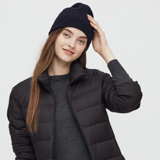 UNIQLO 优衣库女士短款羽绒服429453 黑色S 