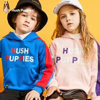 Hush Puppies 暇步士 童装新款加绒连帽卫衣儿童卫衣男女同款