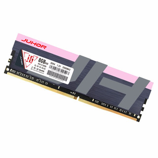 JUHOR 玖合 DDR4 2666MHz RGB 台式机内存 灯条 黑色 8GB