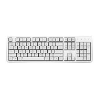 YMI 悦米 MK06C-T 104键 有线机械键盘 白色 ttc红轴 无光