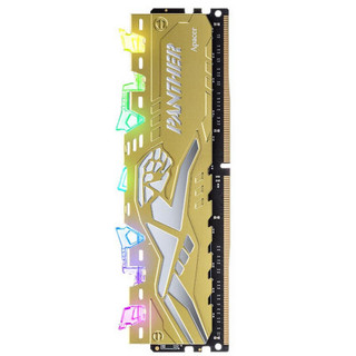 Apacer 宇瞻 黑豹RGB系列 DDR4 2666MHz RGB 台式机内存 灯条 黄色 8GB