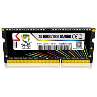 协德 PC3-12800 DDR3L 1600MHz 笔记本内存 马甲条 黑色 4GB