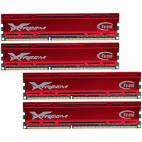 Team 十铨 DDR3 1600MHz 台式机内存 马甲条 红色 32GB 8GBx4