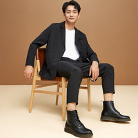 CAMEL 骆驼 男鞋2023秋冬英伦风马丁靴男士潮流高帮工装加绒保暖男女靴子