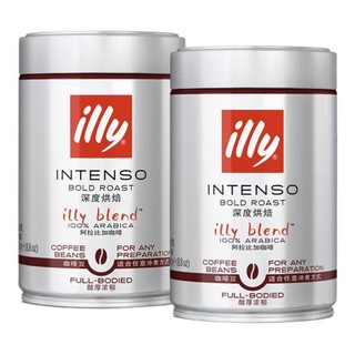 illy 意利 阿拉比加咖啡豆组合装 250g*2罐（中度烘焙250g+深度烘焙250g）