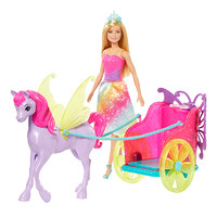 PLUS会员、有券的上：Barbie 芭比 GJK53 公主与梦幻马车