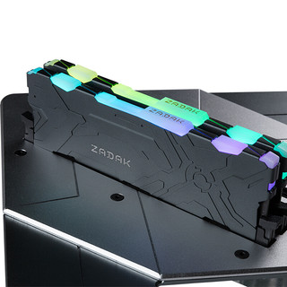 ZADAK 扎达克 DDR4 3200MHz RGB 台式机内存 灯条 黑色 16GB 8GBx2 ZD4-MO132C08-16GYGD