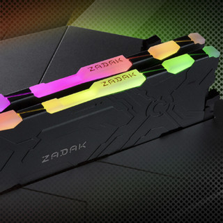 ZADAK 扎达克 DDR4 2666MHz RGB 台式机内存 灯条 黑色 8GB ZD4-MO126C08-08GYG1