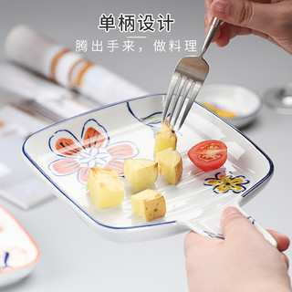 烤盘单只日式家用陶瓷牛排盘子创意北欧ins西餐餐具烤箱菜盘餐盘