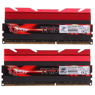 G.SKILL 芝奇 TridentX系列 DDR3 2133MHz 台式机内存 马甲条 红色 16GB 8GBx2 F3-2133C9D-16GTX