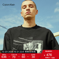 Calvin Klein Jeans 卡尔文·克莱恩牛仔 CK Jeans男装全棉图案印花LOGO圆领长袖针织衫ZM01405