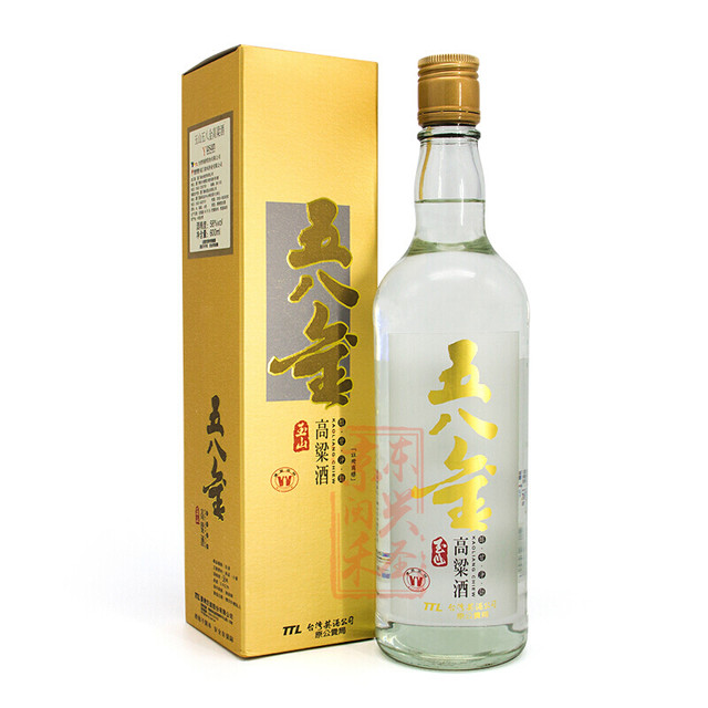 玉山五八金台湾高粱酒58度清香型白酒600ml 单瓶装【报价价格评测怎么样