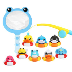 B.Duck B.DUCK 宝宝洗澡玩具儿童沐浴5只装捞鱼戏水玩具磁力钓鱼玩具