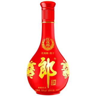 LANGJIU 郎酒 红花郎 红十 第四代 53%vol 酱香型白酒 500ml*2瓶 双支装