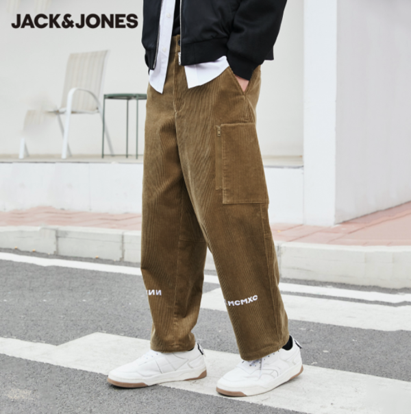JACK&JONES 杰克琼斯 221114023 男子抽绳灯芯绒裤