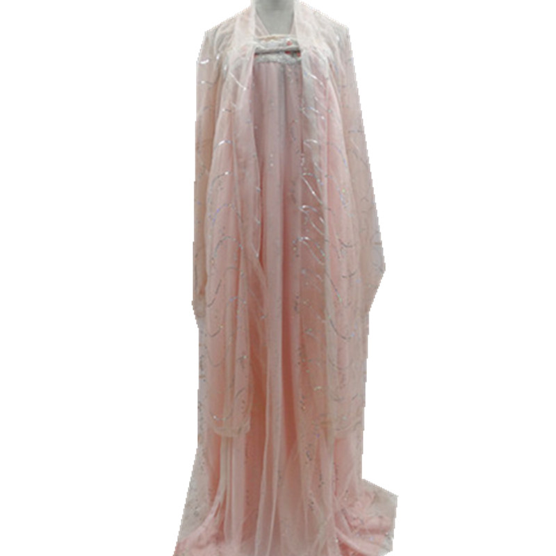 宴清都 汉服 桃花妆 女士上襦一片式齐胸下裙 6米摆 水粉色 S