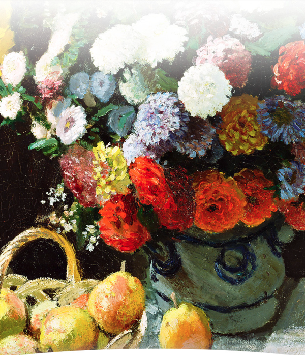 上品印画 AI技术，重现名画—《莫奈静物》30x40cm 轻奢欧式油画 餐桌客厅餐厅花卉装饰画挂画框