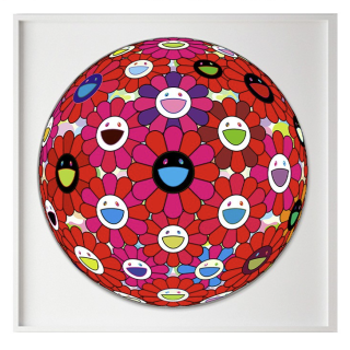 墨斗鱼艺术村上隆murakamitakashiburningblood71x71cm胶版版画实木框