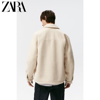 ZARA秋冬新款男装 仿羊羔绒抓绒夹克外套 01248410712
