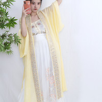 芷兰汀 汉服 无尽夏 女士长干寺长衫 象牙黄
