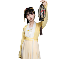 SANSHANJIU 三山氿 汉服 黄银杏 女士对襟上襦 黄色 S