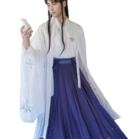 SANSHANJIU 三山氿 汉服 仰望星空 男女款直领对襟大袖衫 白色 M