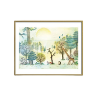 买买艺术 吉儿《清晨的森林》50x40cm 金色铝合金框