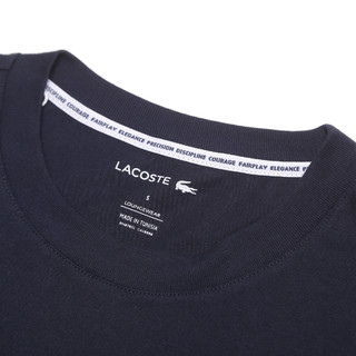 LACOSTE 拉科斯特 男士圆领短袖T恤 TH9910 墨蓝 4