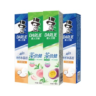 DARLIE 好来 牙膏套装 (茶倍健白桃160g+茶倍健百香果160g+超白小苏打190g*2)