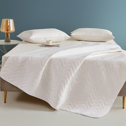 LUOLAI 罗莱家纺 床垫薄款床褥子 大豆防螨抗菌纤维软垫 白色1.5米床