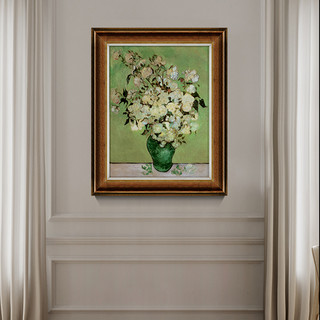 ZEN'S BAMBOO 橙舍 梵高《白玫瑰》86x106cm 油画布 1889 雅韵铜金实木框