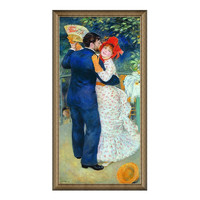 雅昌 皮耶尔·奥古斯特·雷诺阿 Pierre-auguste Renoir《乡间舞者》86×167cm 油画布 典雅栗木框