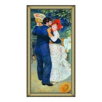 雅昌 皮耶尔·奥古斯特·雷诺阿 Pierre-auguste Renoir《乡间舞者》86×167cm 油画布 宫廷金树脂框