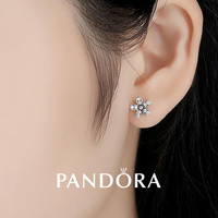 PANDORA 潘多拉 pandora潘多拉菊花耳钉925银锆石镶嵌耳环290570CZ