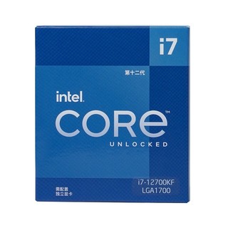 酷睿 i7-12700KF CPU 12核20线程 3.6GHz