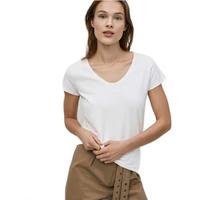 Massimo Dutti 06870900800 女装素色棉质T恤