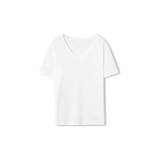 eifini 伊芙丽 女士V领短袖T恤 1C4901821 本白 S