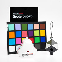SPYDER Datacolor Spyder X 红蜘蛛X校色仪+24色校色卡+立方灰卡 50周年摄影套装