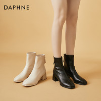 DAPHNE 达芙妮 ax202107039 女士加绒粗跟短靴
