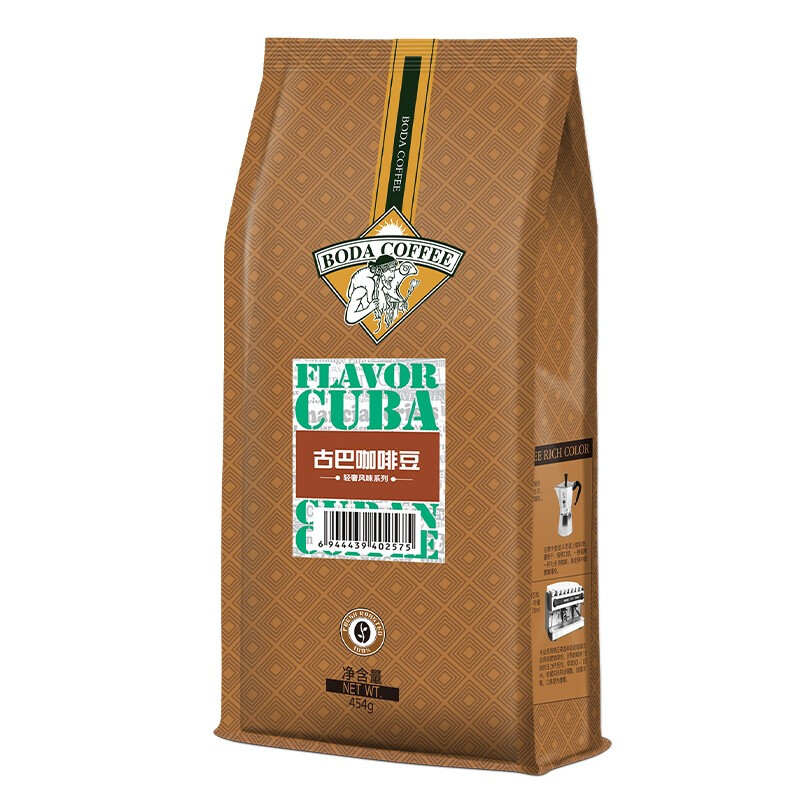 BODA COFFEE 博达 轻奢 中深烘焙 古巴咖啡豆 454g