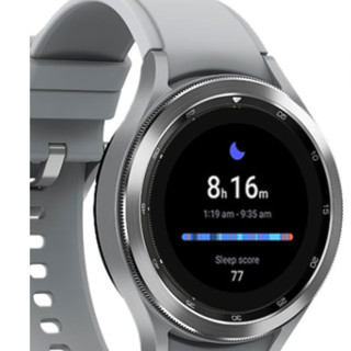 SAMSUNG 三星 Galaxy Watch4 Classic LTE版 eSIM智能手表 46mm 银色不锈钢表壳 雪川银氟胶表带（GPS、血氧、心率）